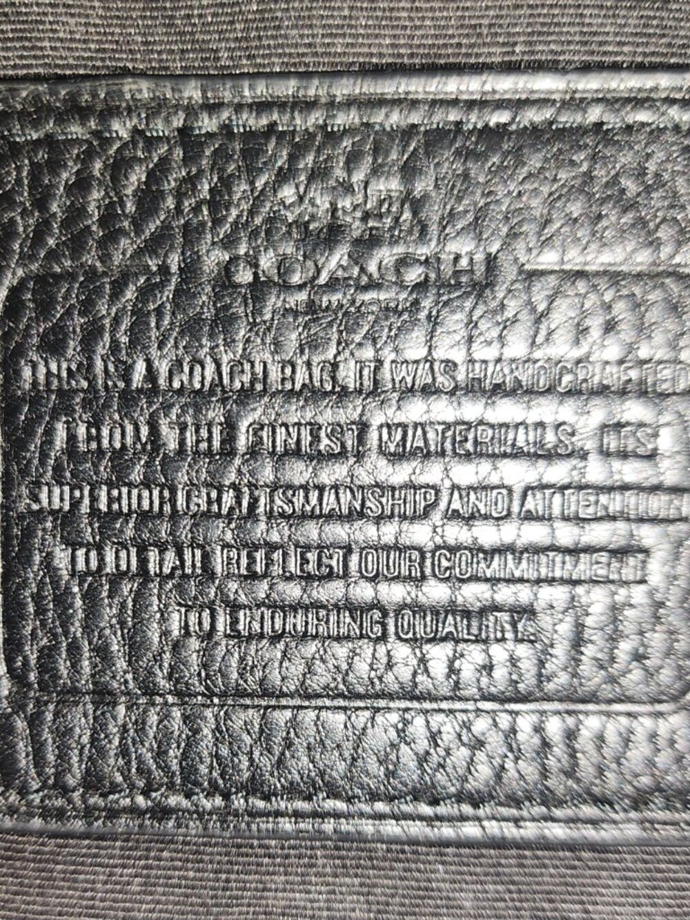 Coach Black Pebble Gold Hardware Cross Body Bag - Picture 2 of 7
